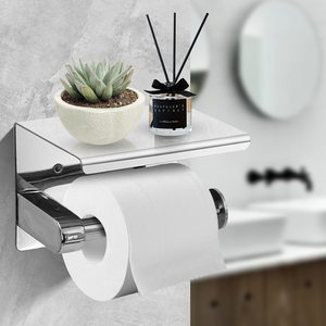 CDWK-soporte <span class=keywords><strong>de</strong></span> <span class=keywords><strong>papel</strong></span> higiénico para baño, soporte <span class=keywords><strong>de</strong></span> <span class=keywords><strong>pie</strong></span> independiente con estante para teléfono - Product Image 2