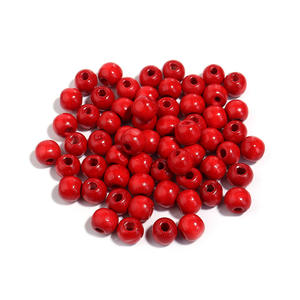 200 Stück/Beutel Gefärbte Ahorn-Perlen Holzperlen, Runde Bemalte Mehrfarbige Fassförmige Holzperlen, für DIY-Handwerk Party-Festival-Dekoration - Product Image 4