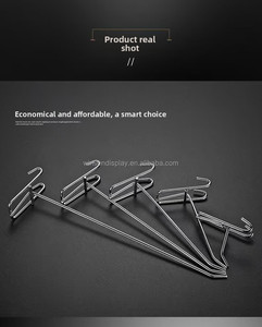 מכירה חמה דוגמאות בחינם מתכת chrome <span class=keywords><strong>pegboard</strong></span>/תג מחיר תיל תצוגת ווים - Product Image 5