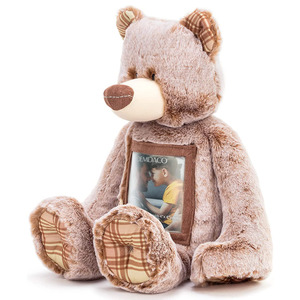 1188 bán buôn khung ảnh tự nhiên màu nâu sang trọng Polyester nhồi ODM OEM động vật gấu Đồ chơi mềm sang trọng gấu bông khung ảnh - Product Image 3