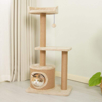 Arbre à chat moderne en sisal, griffoir écologique, meuble tour d'escalade pour chat, lit pour chat durable
