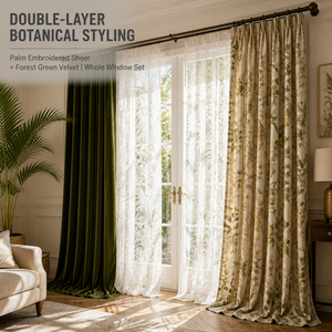 Rideaux Voilages Jacquard Modernes Style Château Français Élégants Longueur Plancher sur Mesure pour Chambre et Salon - Product Image 2
