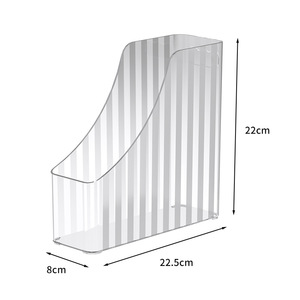 Plateaux transparents pour documents, empilables, organiseur de dossiers de bureau pour le rangement de livres - Product Image 2