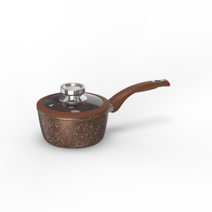 Set di Pentole Antiaderenti in Alluminio Forgiato da 8 Pezzi, Fondo per Induzione, Coperchio in Vetro con Silicone, Pentola 24/<span class=keywords><strong>28</strong></span> <span class=keywords><strong>cm</strong></span>, <span class=keywords><strong>Padella</strong></span> <span class=keywords><strong>28</strong></span> <span class=keywords><strong>cm</strong></span>, Marrone - Product Image 3