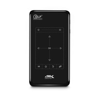Mini vidéoprojecteur de poche Android 9.0 DLP tout noir avec écran tactile, trépied, HD en 3D, 1 Go + 8 Go, Wi-Fi 2,4 G/5 G, 4K