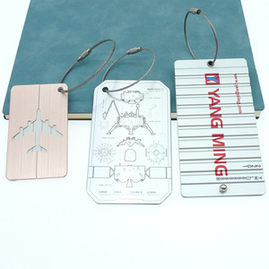 Jing Yongcheng Metal Luggage <b>Tags</b> Stainless Steel Engraving Anti Loss <b>Travel</b> <b>Tags</b> Business Gift Customizable Size - Product Image 1