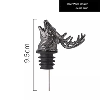 Tête de cerf Aérateur de vin Verseur et bouchon Bouteille d'alcool Verseurs Bec Cerf pour Whisky Alcool Spiritueux