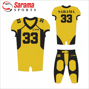 Uniformes de camisetas de fútbol de estilo americano SARAMA, las últimas técnicas bordadas impresas con nombre de equipo - Product Image 1