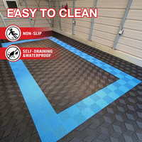 Dalles de sol de garage modernes, système modulaire en PP à emboîtement pour stationnement de voitures, installation facile par clic, design 3D, SP00936