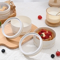 Vente en gros Boîte d'Emballage Cylindre Mousse Gâteaux Couvercles Transparents Boîtes d'Emballage Dessert Pain Cookie Snack