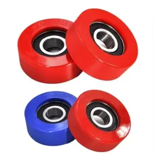 Customized polyurethane wheel, rubber coated bearing roller