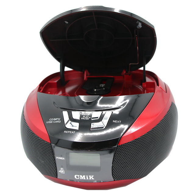 CMiK mk-22 DJ DVD WMA Portable crenk CD CD-R CD-RW boombox with color led light blutooths usb tf card AM FM radio MP3 player