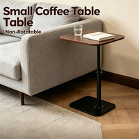 Table basse relevable en métal et bois, sans roulettes, idéale pour ordinateur portable et travail au chevet – Meilleure vente