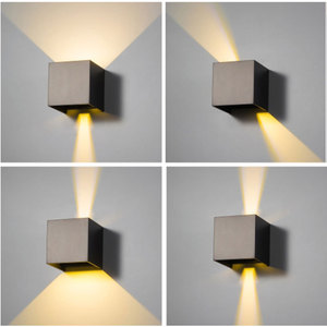 Ngoài Trời LED Tường Ánh Sáng Vuông Điều Chỉnh Chùm Góc Tường Đèn Nhôm Ngoài Trời Không Thấm Nước IP65 Lên Xuống Tường Ánh Sáng Vườn Đèn Treo Tường - Product Image 2