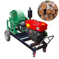 Máquina trituradora de madera para ramas y astillas, desmenuzadora de madera con motor eléctrico y diésel, molino de martillos para troncos y ramas.