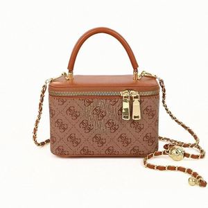 Vintage Monogram Pattern Mini Fashion Lady Waterproof Lightweight Portable Handbag with Zippered Crossbody <b>Strap</b> - Product Image 1