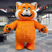 Beau costume de poupée en peluche de raton laveur gonflable grande poupée de marche en peluche d'animal gonflable extérieur