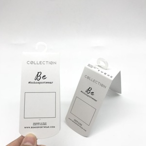 Custom <b>Cardboard</b> Tags and Sock Paper Tags with Plastic Hangers - Product Image 4