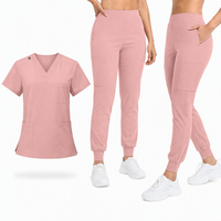 Ensemble de blouses d'infirmière anti-rides en tissu doux de qualité supérieure, deux pièces, lavable, pour femmes, et ensembles de blouses d'infirmière jogger pour hommes