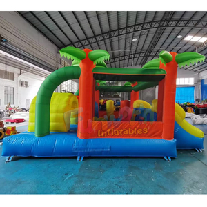 Castillo inflable comercial con tobogán y zona de saltos para fiestas infantiles, chateau gonflable - Product Image 5