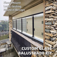 Systèmes de garde-corps en verre Balcon Confidentialité Clôture de sécurité Villa Appartement Construction Aluminium Balcon Porche Garde-corps Personnalisé