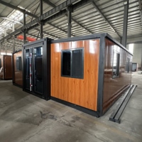 Maison préfabriquée moderne en conteneur, villa portable en acier, maison modulaire à deux chambres