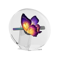 Projecteur holographique LED 3D de réalité virtuelle, ventilateur portable rechargeable, affichage holographique pour sac à dos.