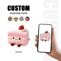 Collection de jouets en peluche en coton personnalisés, thème dessert, peluche en forme de pain, peluche alimentaire avec rembourrage en coton PP