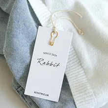 Clothing Hand Tags for Clothes Label Garment Hangtags Design Custom Swing Tags