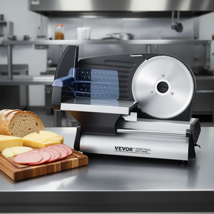 Rebanadora de Carne Eléctrica Vevor, Cuchilla de Acero Inoxidable de 7.5 Pulgadas, Rebanadora Semiautomática para Carne Congelada, Queso, Pan y Alimentos Tipo Deli - Product Image 2