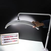Lampe de bureau LED 25 pouces à clipser pour table lampe à cils demi-lune 40w lampe UV avec pince pour ongles outil de beauté pour extension de cils tatouage
