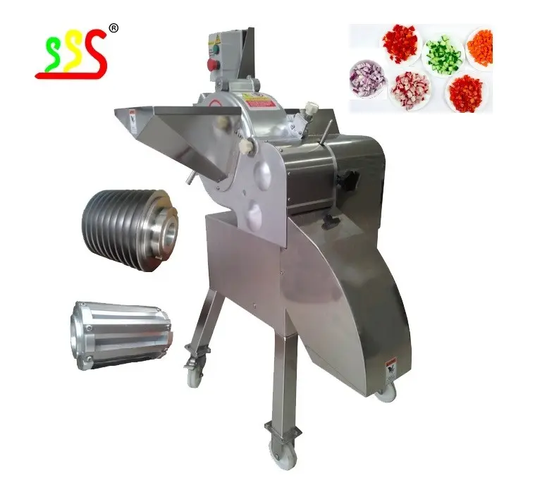 Пищевая Коммерческая электрическая машина SSS для нарезания кубиков овощей, яблок, моркови, картофеля, лука, гранул, машина для резки кубиков