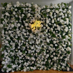 Panel de Pared Verde Artificial MoKtong con Helechos y Flores, Fondo de Hierba Artificial Realista con Hiedra de Seda para Interiores de Restaurantes y Cafés - Product Image 5