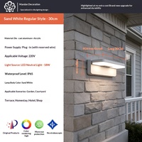 Lampe murale LED extérieure étanche avec capteur de porte, indice de protection IP65, construction en aluminium, antirouille, nouveau modèle, vente en gros
