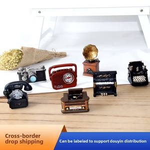 Mini machine à écrire pour piano avec caméra rétro moderne-Décorations pour la maison en résine créative Boutique en ligne Accessoires de prise de vue Petits ornements anciens - Product Image 3