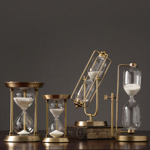 60 Minute Glass Timer with Gold Sand