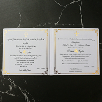 Gaya buku persegi dengan pola timbul Hardcover undangan pernikahan kustom kartu undangan ulang tahun kartu RSVP
