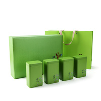 Étoile Emballage De Luxe Personnalisé Faites Votre Propre Marque de Café Vide Feuilles de Thé 4 Pièces D'étain Boîte Coffret cadeau