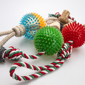 Vietnam vente en gros interactif durable chien jouet à mâcher TPR balle et corde chien de compagnie jouet de nettoyage de dentition pour petits chiens - Product Image 3