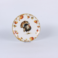Service de table en céramique et porcelaine de 16 pièces, motif Joyeux et Porte-Bonheur, assiettes coupes, compatibles micro-ondes et lave-vaisselle, vaisselle de table pour la maison