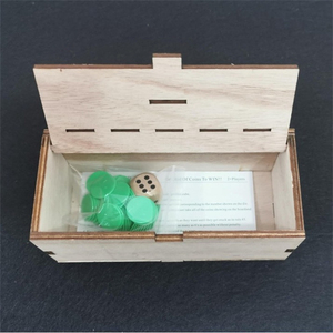 Conception personnalisée Penny Game <span class=keywords><strong>Fun</strong></span> <span class=keywords><strong>Board</strong></span> fonctionne avec se débarrasser des pièces de monnaie pour gagner une boîte en bois de dés stratégiques simples - Product Image 6