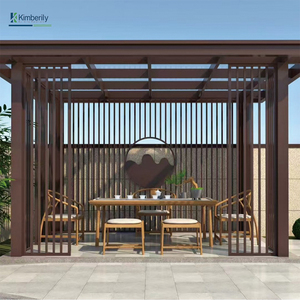 Estilo chinês moderno alumínio liga exterior lazer Pavilhão New Garden Villa Courtyard Art Courtyard Pavilion