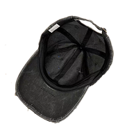 Casquette de baseball en jean délavé et brodé, style sportif vintage américain, effet usé, réglable, unisexe, tendance urbaine