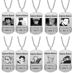 12 Nuovi Design Anime JJK Gojo Satoru Fushiguro Megumi Geto Suguru Okkotsu <span class=keywords><strong>Yuta</strong></span> Ciondolo Collana in Metallo Gioielli alla Moda Regalo - Product Image 1
