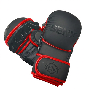 Guantes de Entrenamiento de Artes Marciales Mixtas (MMA) y Sanda, Negros, Económicos, Juveniles, con Diseño de <span class=keywords><strong>Venom</strong></span> de <span class=keywords><strong>Marvel</strong></span>, Personalizables, Transpirables, para Exteriores, con Cierre, de Cuero Sintético, para Boxeo - Product Image 3