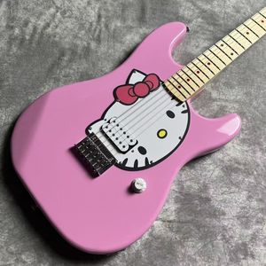 <span class=keywords><strong>Guitare</strong></span> électrique rose <span class=keywords><strong>Hello</strong></span> <span class=keywords><strong>Kitty</strong></span> avec manche en érable pour débutants en musique - Product Image 1