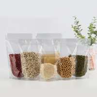 Refermable Ziplock Doypack Stand up Pouch Transparent Transparent Scellé Snack Sac En Plastique Sacs D'emballage Alimentaire avec Fermeture À Glissière