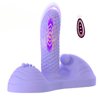 Sitz- und Reit-Vibrator mit Heizfunktion, Stoßfunktion, G-Punkt-, Anal- und Klitoris-Stimulator, Strap-on Dildo-Vibrator für Frauen