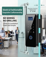 Serrure de porte KROVI Wi-Fi en alliage d'aluminium économique avec stockage cloud, contrôle par carte/empreinte digitale/mot de passe/application (application Tuya) – Grade C