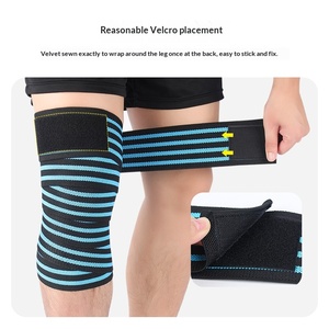 Genouillère de soutien personnalisée pour le basketball, la course à pied, le cyclisme, le volley-ball – Hommes, Femmes – Attelle de genou pour l'arthrite avec sangles et bande de résistance - Product Image 3